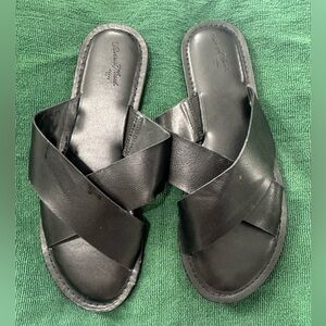 Worn once Universal Thread slip on black sandals